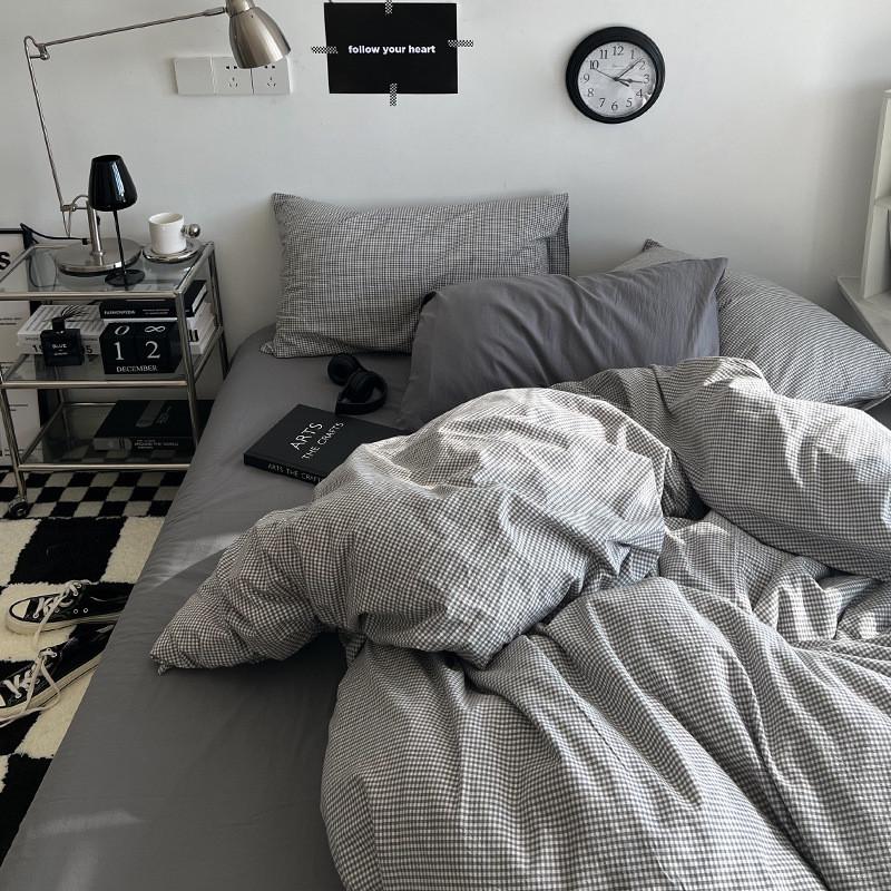 热销简约四件套床单被套枕芯被子七件套学生宿舍套装全床上用品三