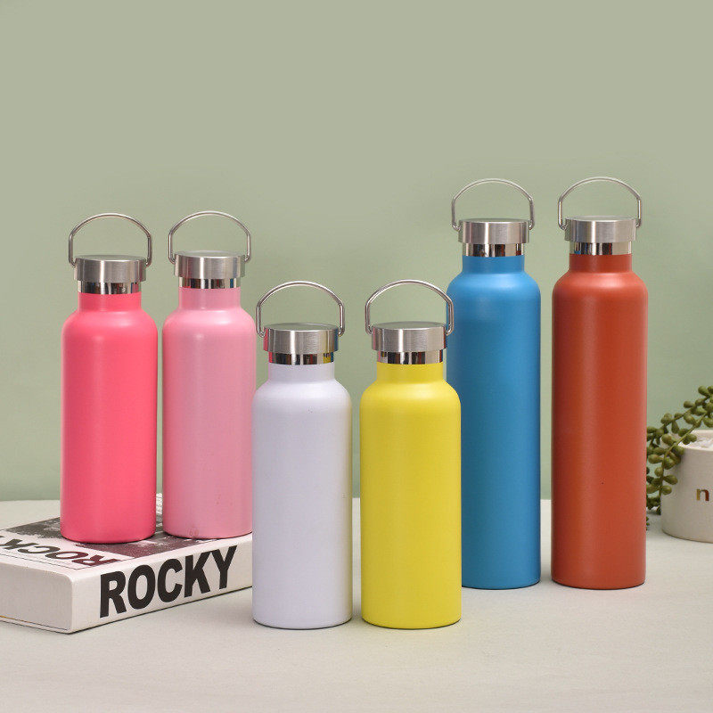 美式大口瓶运动水壶304不锈钢保温杯手提太空壶户外便携运动壶