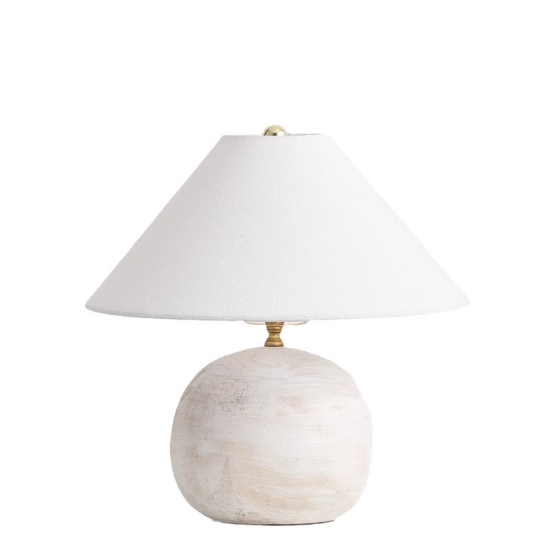 热销美式乡村简约实木台灯法式复古温馨卧室床头灯客厅边桌装饰灯