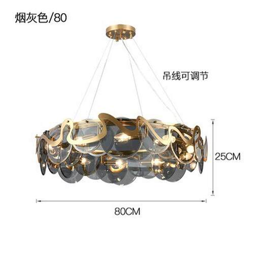 后现代网红客厅卧室吊灯美式轻奢简约玻璃餐厅艺术别墅样板间吊灯