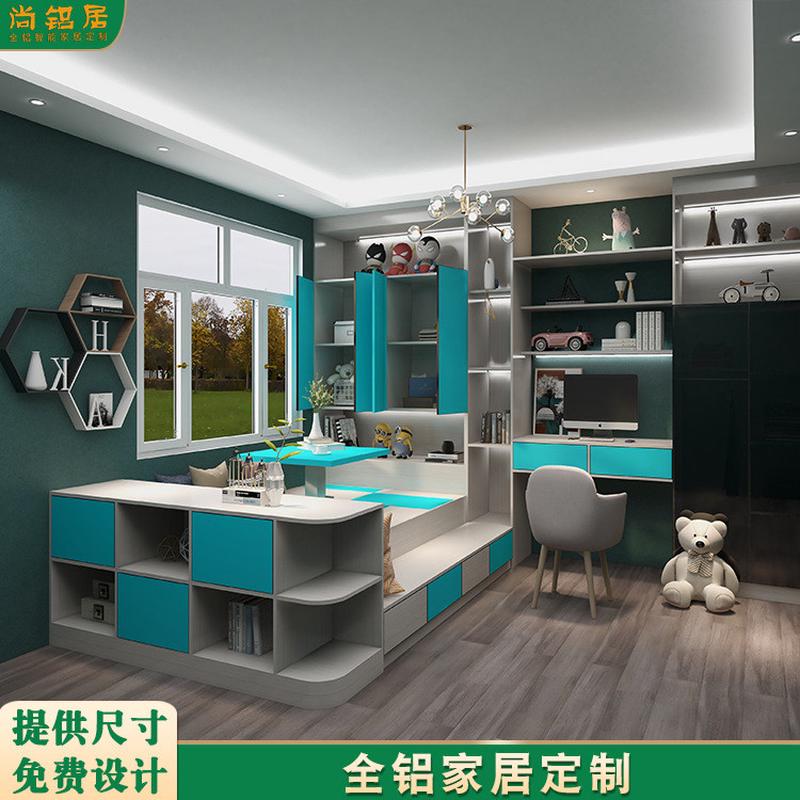 厂家定制实用榻榻米简约卧室衣柜书柜组合床小户型卧室小全屋定制