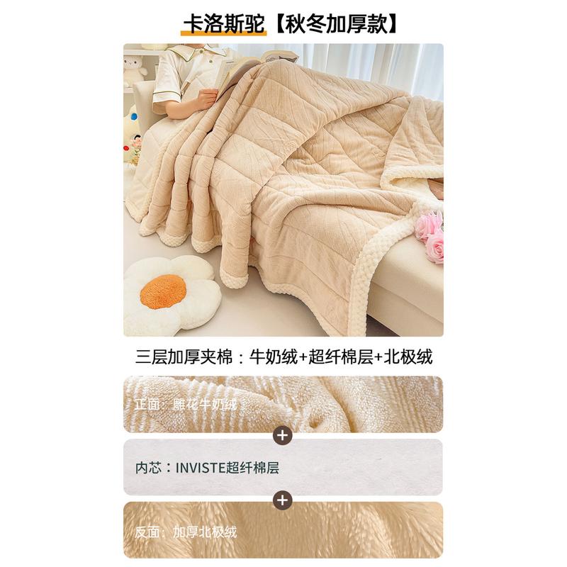 毛毯被子床上用铺床午睡沙发空调毯单人宿舍学生珊瑚法兰绒盖毯被