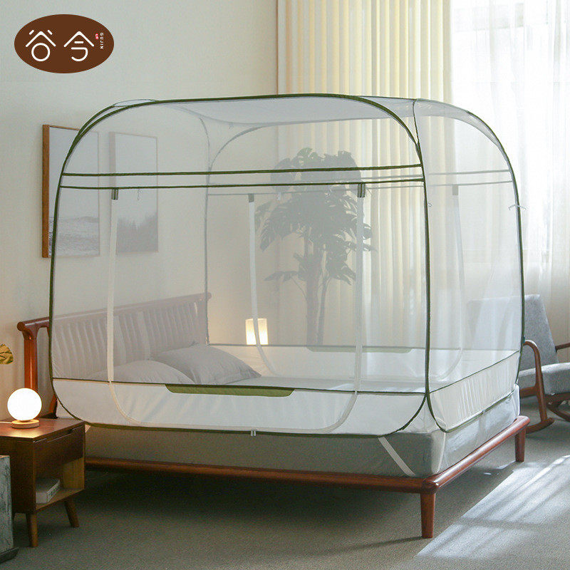 f7de加厚蒙古包蚊帐家用免安装加密批发拉链2.4米可折叠1.5/1.8m,床上用品,蚊帐,淘宝优惠券,粉丝福利购,淘宝优惠卷