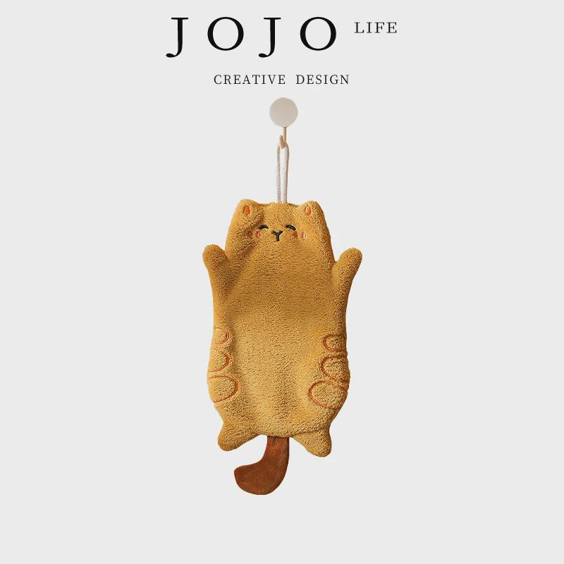 JOJO'S L. PD.Granul.擦手巾小猫米粒珊瑚绒礼品毛巾厨房 | 粒化