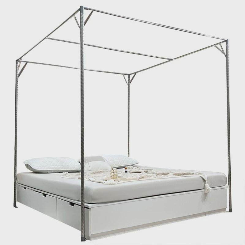 单买蚊帐支架杆子不锈钢2024新款家用加粗加厚老式落地式