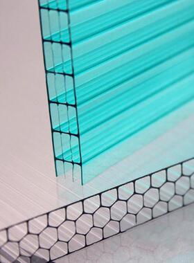 全新隔音材料PC阳光板PC阳光板透明中空双层高透光PC阳光板