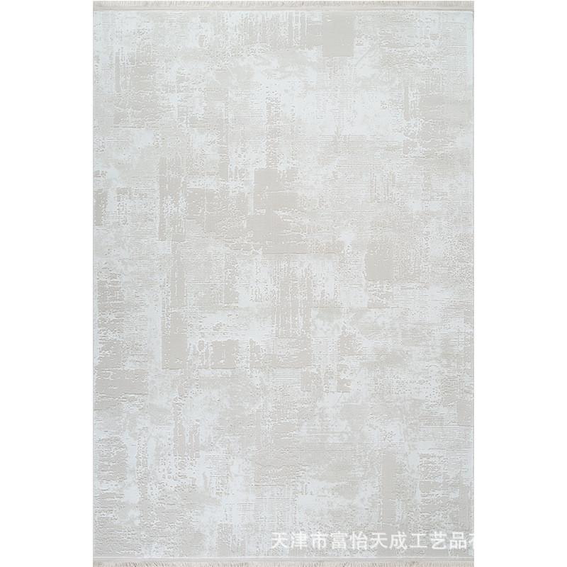 土耳其进口地毯卧室式奶油风客厅机织意床边高级感无胶可水洗地毯
