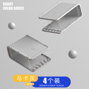 子可视收纳盒抽屉式 64n加厚塑料鞋 柜鞋 盒收纳盒透明鞋 省空间 鞋