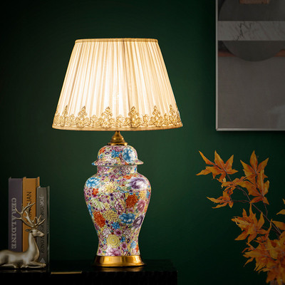 热销客厅中试装饰新卧室酒店床头台灯摆件创意居家陶瓷花瓶复古装