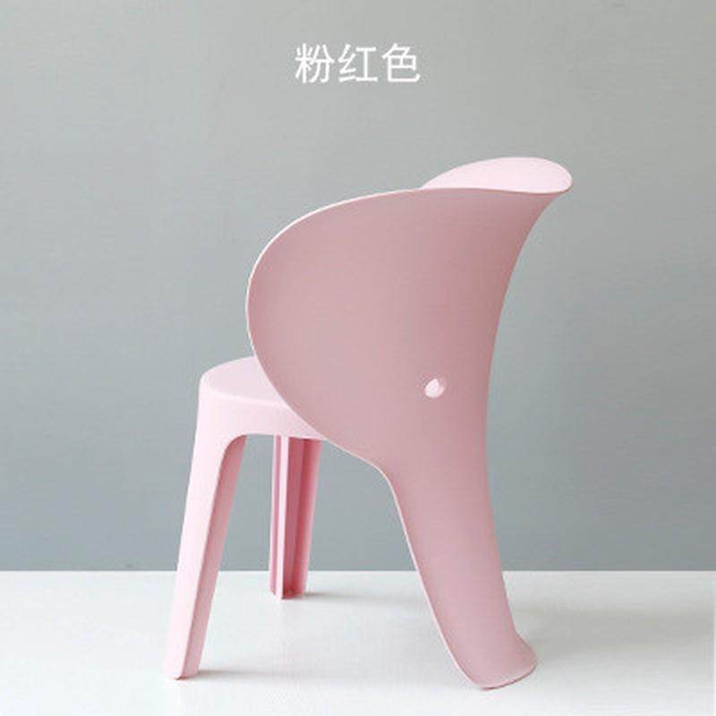 北欧创意简约卡通凳家用写字椅儿童彩色塑料座椅幼儿园靠背椅子