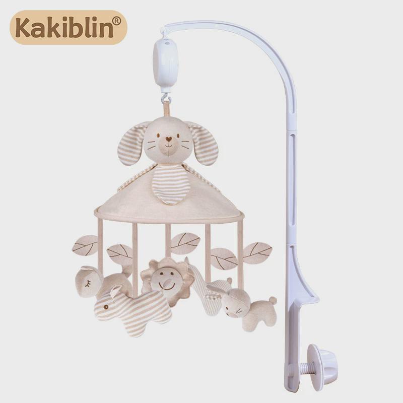 kakiblin有机棉音乐床铃宝宝房装饰吊伞床挂件防斜视悬挂式床头铃