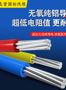 单股铝塑线BLV 10 25 35 70 95 120 240平方铝芯入户线防老化电缆