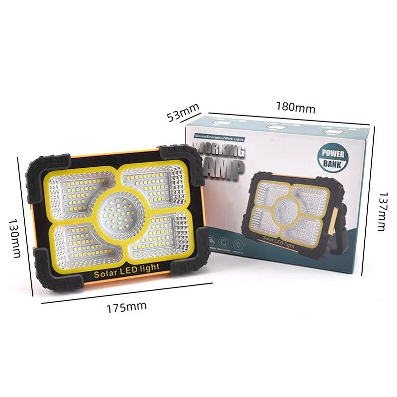 太阳能充电应急家用工地照明地摊灯夜钓野营投光灯户外超亮露营灯