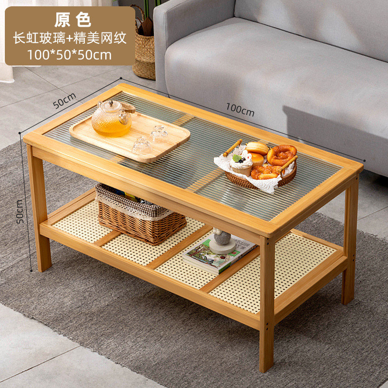 方形极简现代简约玻璃家用客厅茶几茶台小茶几风小户型移动小茶桌
