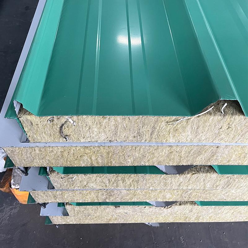 机制彩钢板复合防火夹芯板岩棉屋顶隔热瓦1050960屋面瓦