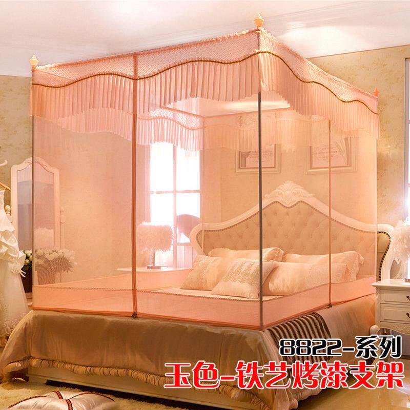 9qxc宫廷三开门坐床拉链蚊帐t全型底家用方帐儿童防摔加密蒙古包