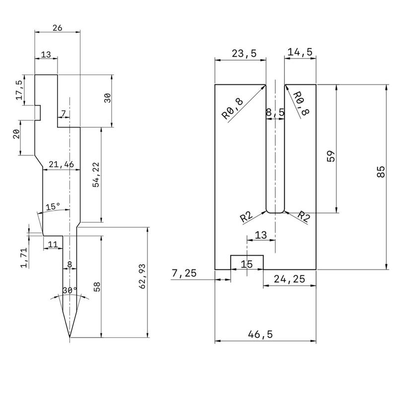 数控折弯机R模V模板料液压折弯机上下模具数控折板刀折弯上下刀