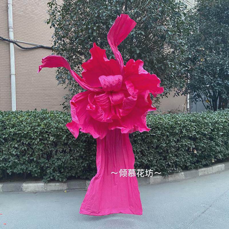 巨型纸花纸艺美塑花大型婚礼背景花装饰手工褶皱纸花橱窗美陈花艺