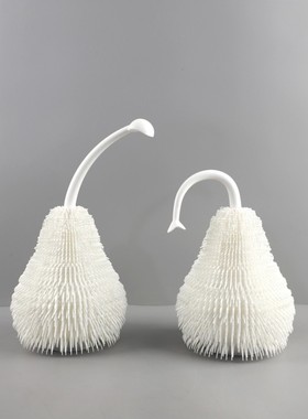 热销现代简约树脂黑白毛球刺梨桌面摆件客厅玄关卧室电视柜家居装