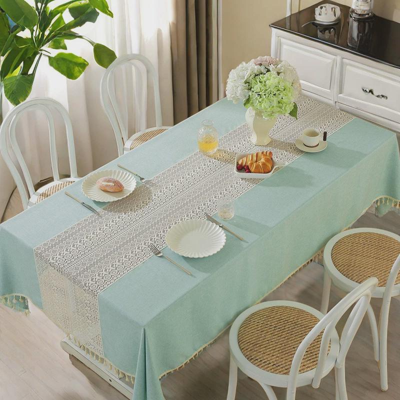 防滑桌布简约镂空拼接长方形高级感茶几餐桌盖布温馨防尘复古