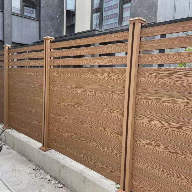 塑木围栏户外木塑护栏庭院阳台防腐木栅栏防水防晒厂家直销