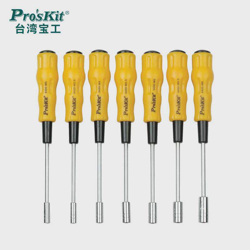 宝工1PK-9402外六角螺丝套筒起子组套筒螺丝刀批套装M3-M6