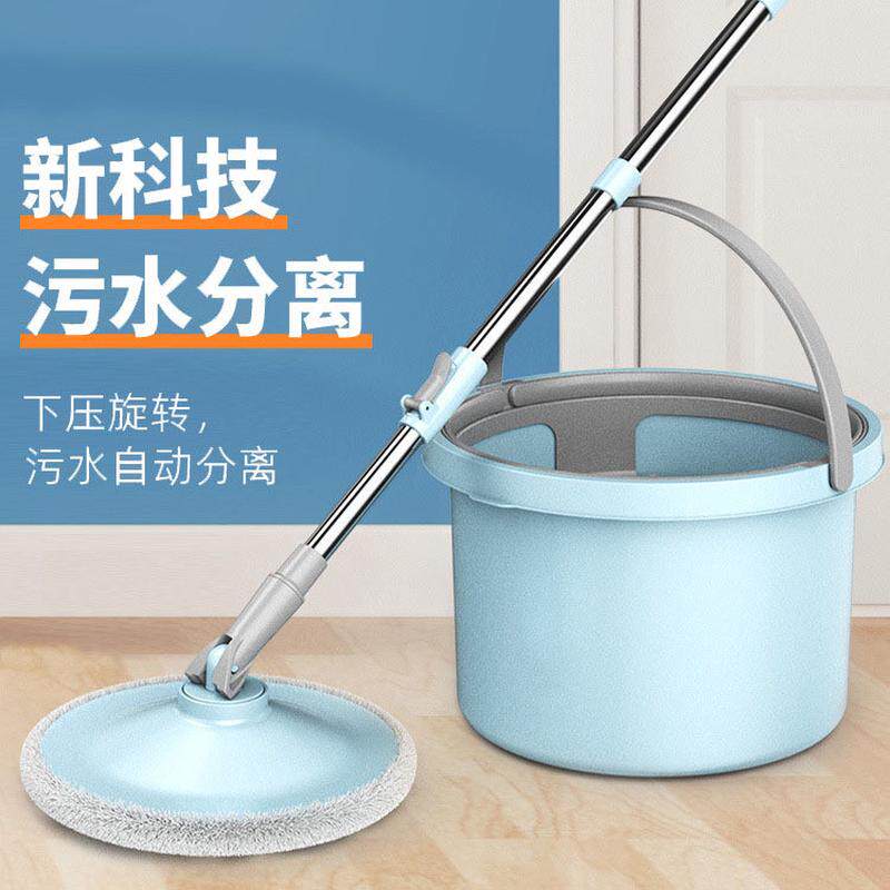 新款污水分离拖把厂家免手洗拖把家用平板懒人拖地桶自动甩干拖布