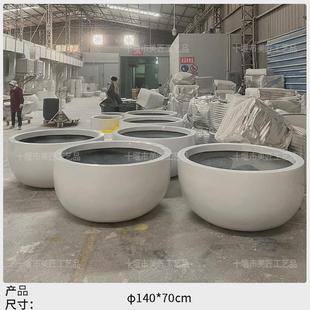 玻璃钢花盆公园大花缸树盆学校绿植花池种植池商场美陈花坛树池