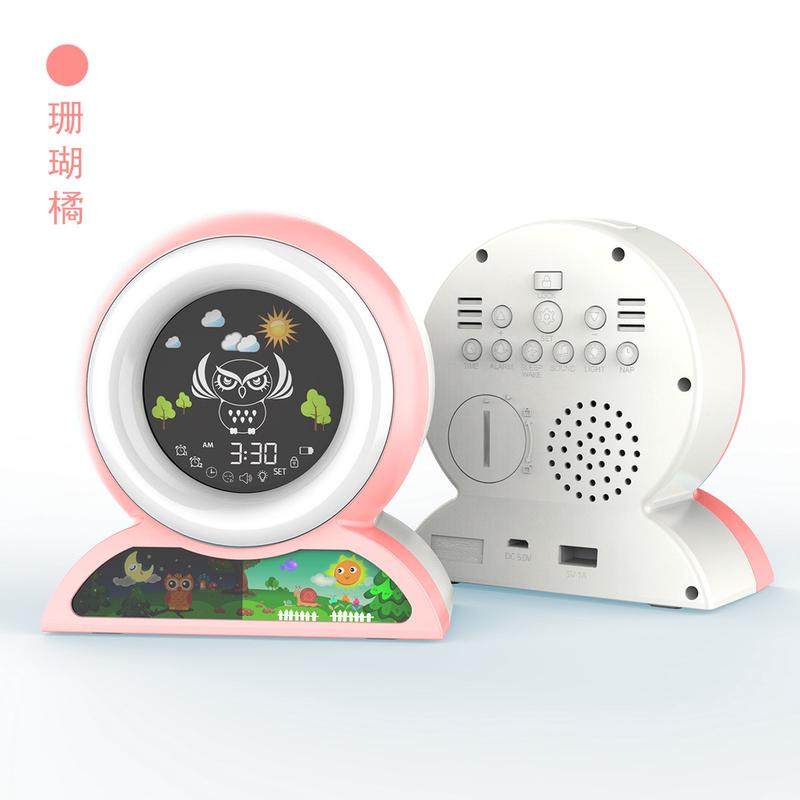 儿童闹钟多功能睡眠训练创意电子钟唤醒闹钟白噪音双闹铃台钟