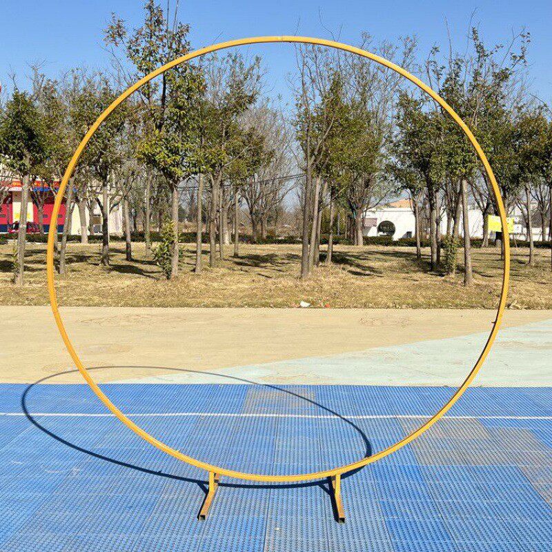 婚庆拱门铁艺婚庆道具装饰架子舞台圆圈婚礼花门2022新款场景布置