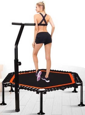 trampoline升降家用带吸盘跳跳床蹦蹦床弹力蹦床48英寸带儿童扶手