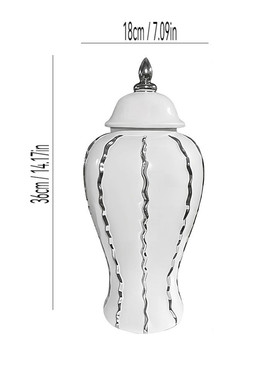 罐姜罐现代装饰中东奢华婚礼白金花瓶北欧客厅家居卧室客厅餐桌摆