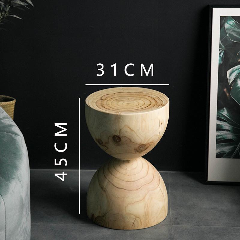 北欧原木凳子实木墩子民宿酒店摆件坐凳家用茶几圆凳创意树桩简约