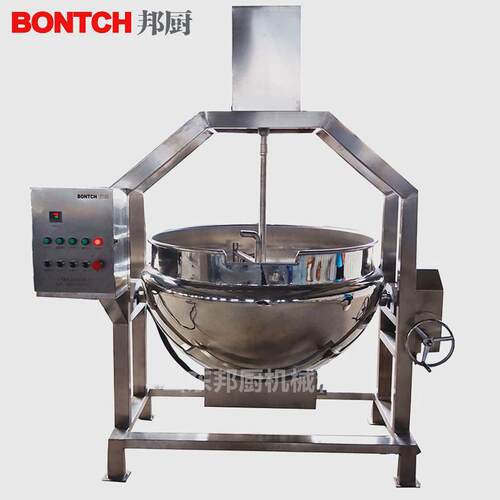 电加热凉粉搅拌熬制锅透明马蹄糕蒸煮锅商用自动搅拌夹层锅