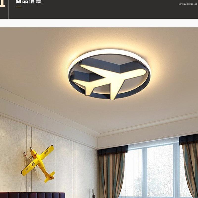 led吸顶灯创意北欧简约卡通飞机护眼卧室幼儿园小孩房儿童房灯具