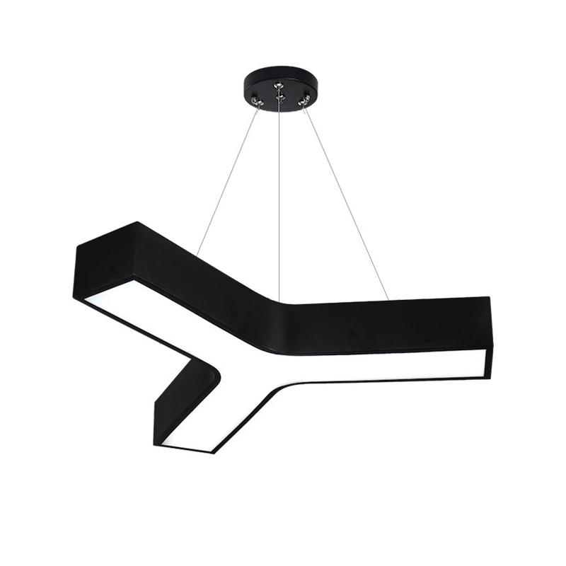 办公灯yv形办公室超市键身异形网咖六边形空心实心圆形房吊线灯