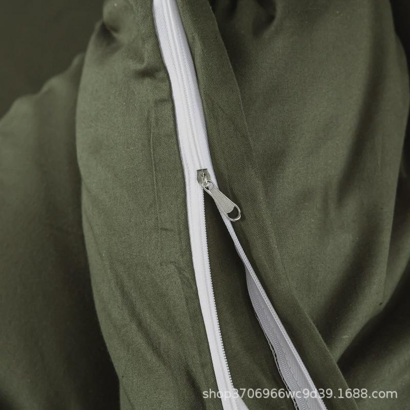 热销军绿色学生工人全棉被套床单被褥单位宿舍用品防疫物资纯棉三