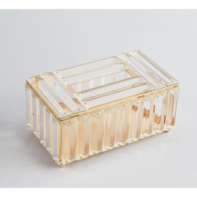 热销欧式创意水晶纸巾盒长条酒店家用客厅沙发茶几桌面收纳摆件