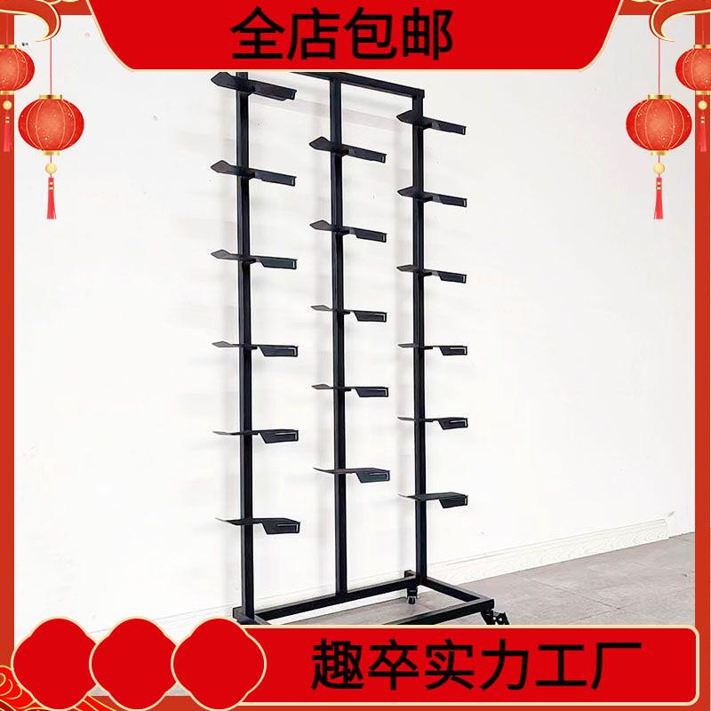 商场服装店多层创意运动鞋店鞋架展示架货架单双面落地铁艺鞋展架