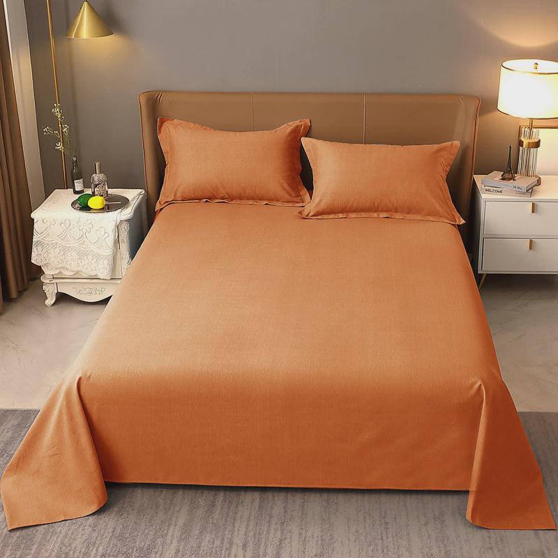 单人磨毛床单单件100棉秋冬加厚棉宿舍被单三件套男1米8双人