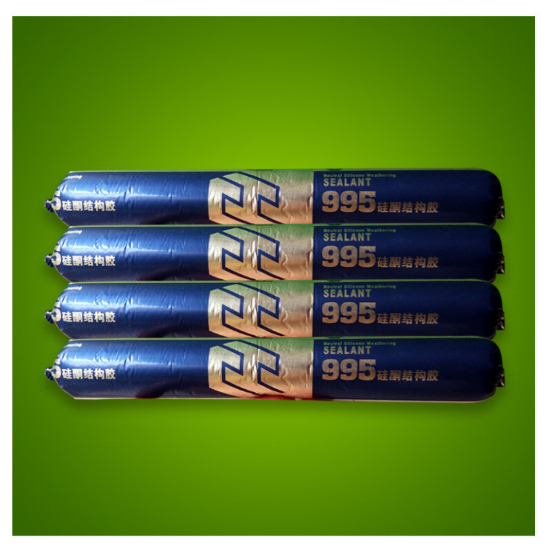 建筑骄995中性硅酮结构胶黑/白/灰/透明590ml华幕墙结构密封胶