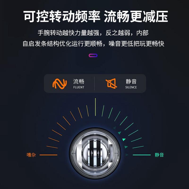 臂力100公斤万力球健身金属60男自启动静音腕力球手腕握力器离心