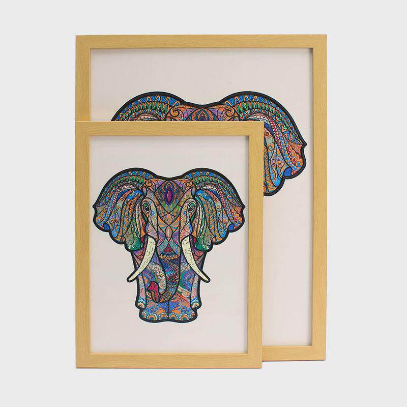 木质相框装饰拼图拼板亲子益智互动装饰拼图大象异形烧脑拼图,玩具/童车/益智/积木/模型,拼图/拼板,淘宝优惠券,粉丝福利购,淘宝优惠卷