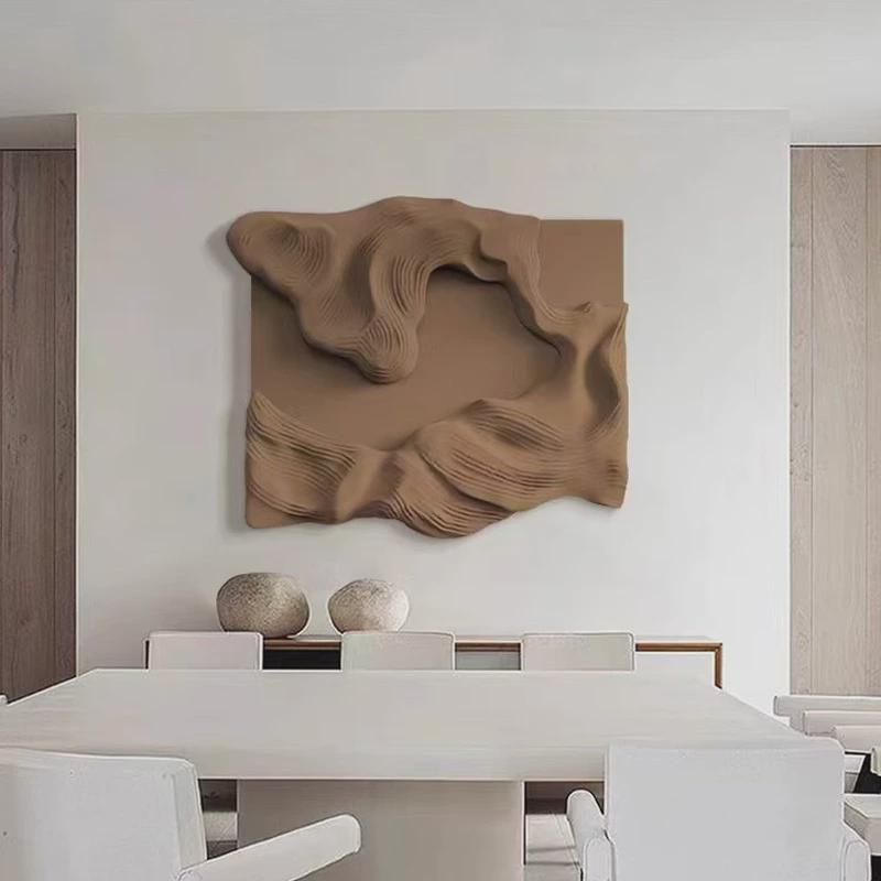 侘寂风立体浮雕实物装置画设计师装饰画客厅沙发背景墙玄关挂画