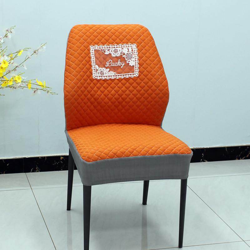 餐厅餐桌椅子套罩弧形家用全包加厚四季通用靠背椅套凳子座套坐垫