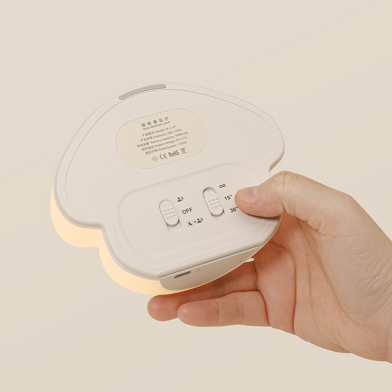 旺旺感应夜灯卧室床头起夜免布线自动人体氛围灯磁吸摆件小狗夜灯