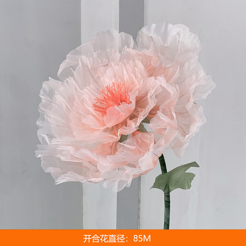 大型仿真婚礼路引电动开合花商场橱窗美陈手工花艺装饰布置道具