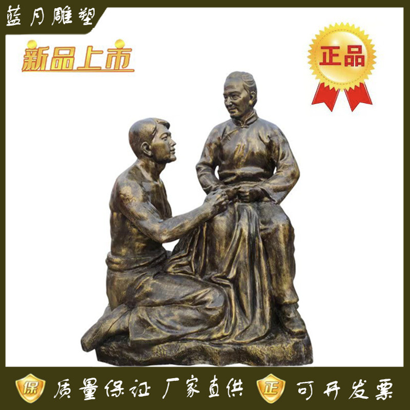 定制玻璃刚仿铜雕塑民俗人物仿商业街大型铸铜像玻璃钢园林铜雕塑