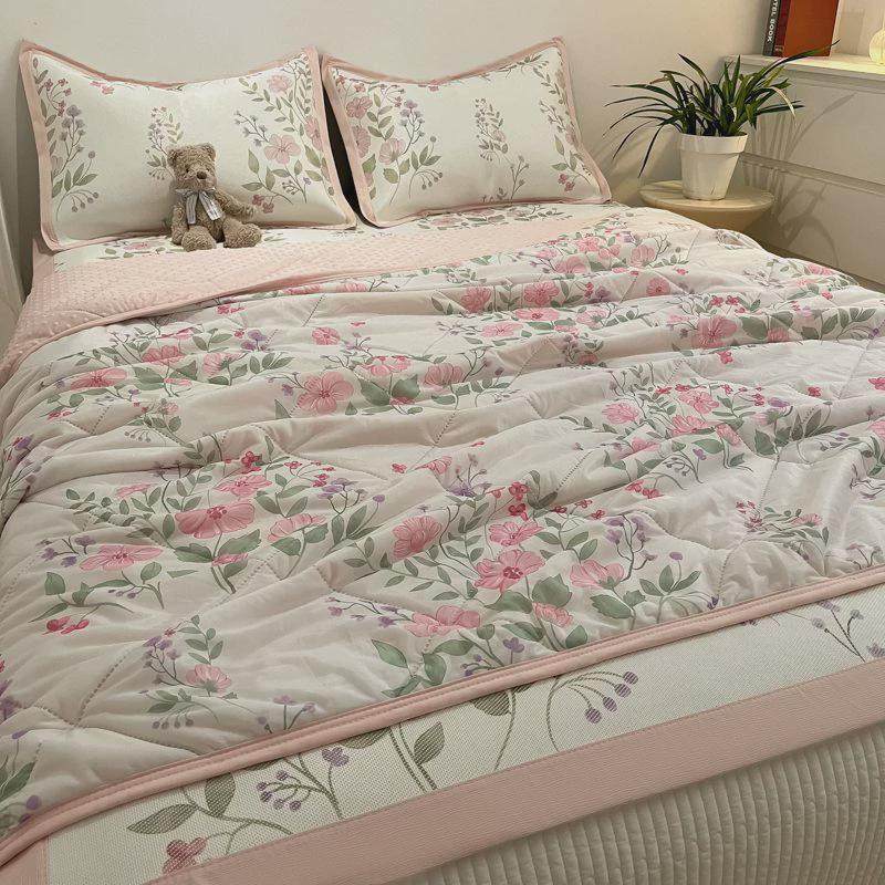 2024年新款冰丝藤席夏凉被床上四件套夏季空调被凉席床笠款三件套