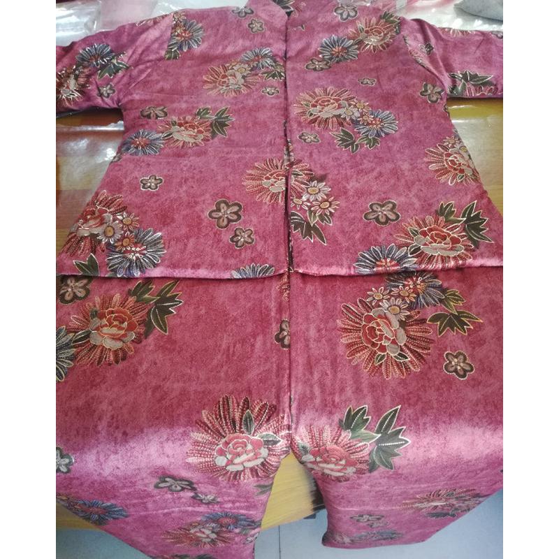 包邮香云纱蚕丝寿衣现代装三件套全套老人冲喜寿装殡葬用品